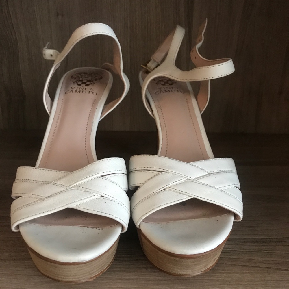 Vince Camuto Leather Ankle Strap Stiletto Heel 8.5